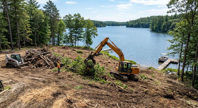 Lake Lot Clearing in Katy, TX